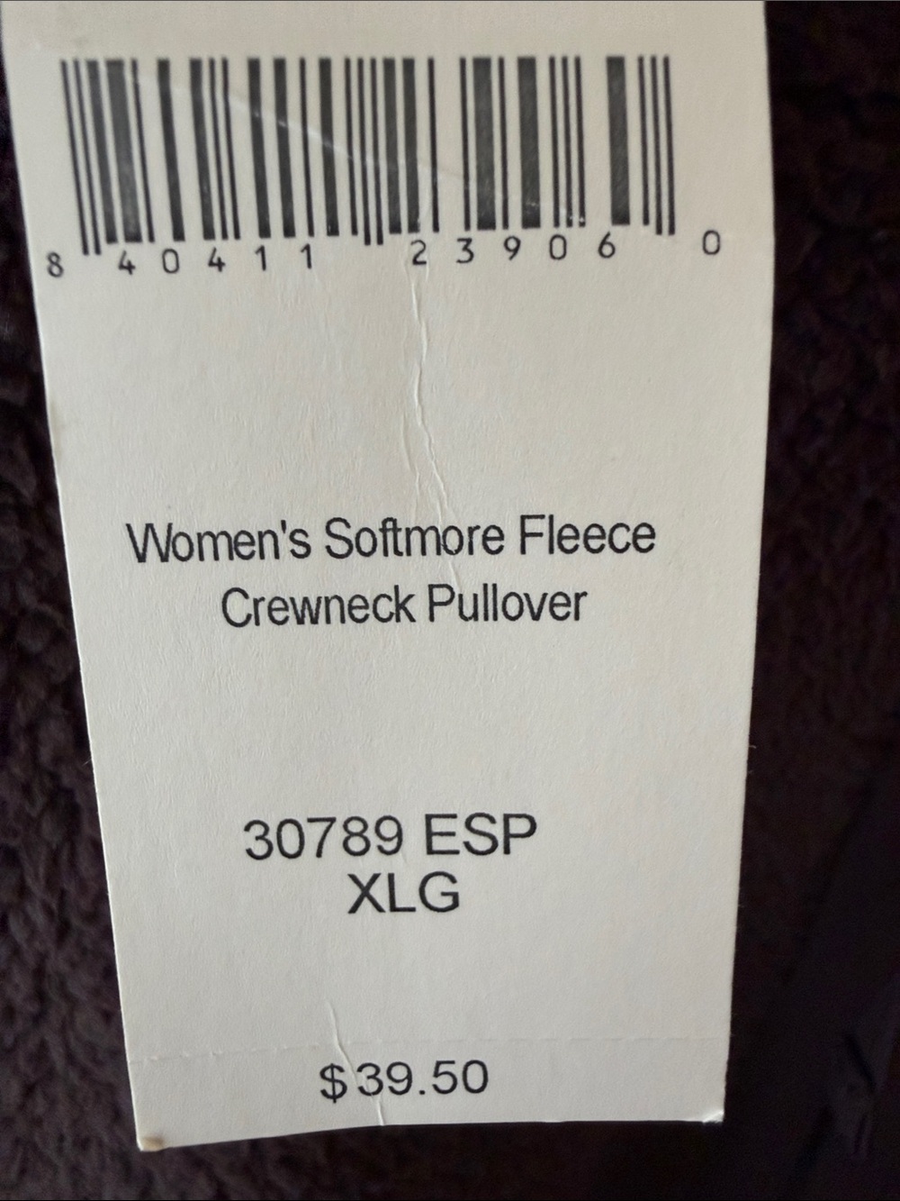 Duluth Trading Softmore Fleece Crewneck Pullover Espresso XL NWT - Picture 6 of 8